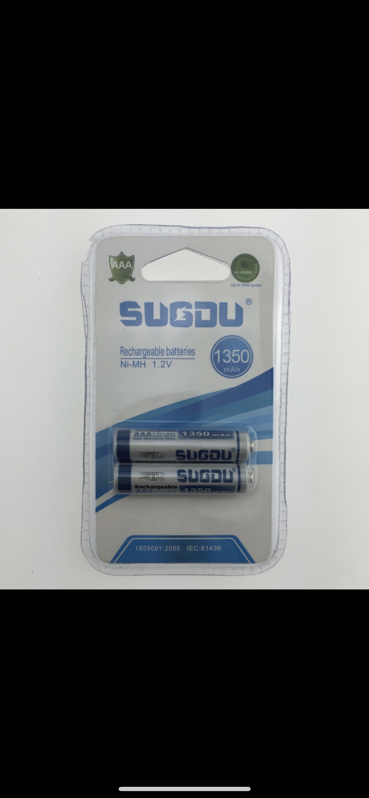 Sugdu Rechargeable batteries 1600 mAh